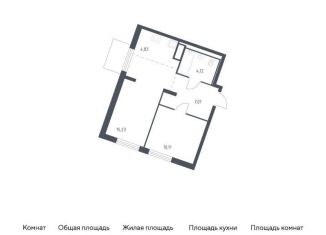 1-ком. квартира на продажу, 41.3 м2, Ленинградская область