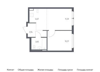Продаю 1-комнатную квартиру, 36 м2, Москва, жилой комплекс Остафьево, к20