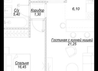 Продам двухкомнатную квартиру, 54 м2, Москва, 1-й Сетуньский проезд, вл6, ЖК Хайд