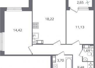 Продается 2-комнатная квартира, 60 м2, Санкт-Петербург