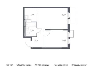 Продается 1-комнатная квартира, 40.4 м2, деревня Путилково