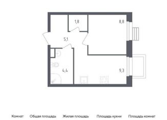 Продается однокомнатная квартира, 29.4 м2, деревня Столбово, проспект Куприна, 36к1