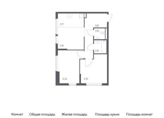 Продажа 2-комнатной квартиры, 55 м2, Москва, жилой комплекс Остафьево, к22