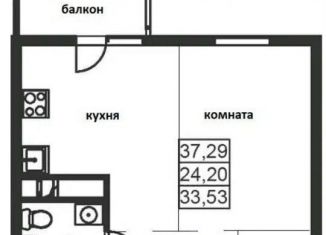 Продажа однокомнатной квартиры, 37 м2, Краснодарский край