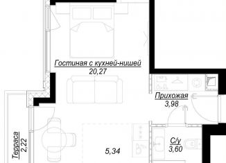Квартира на продажу студия, 33.9 м2, Москва, 1-й Сетуньский проезд, вл10, метро Студенческая