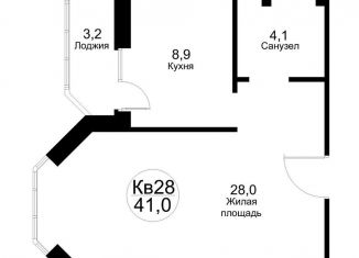 Продам однокомнатную квартиру, 41.2 м2, рабочий посёлок Тучково, Москворецкая улица, 2к1