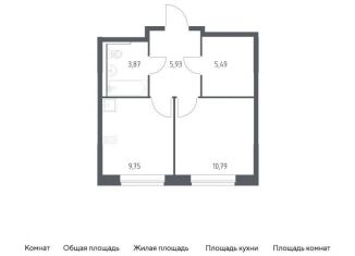 Продажа однокомнатной квартиры, 35.8 м2, поселение Филимонковское, жилой комплекс Квартал Марьино, к4