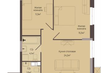 2-комнатная квартира на продажу, 62.5 м2, Нижний Новгород, микрорайон Соцгород-1