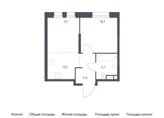 Продается 1-комнатная квартира, 34.9 м2, Москва, ЮВАО