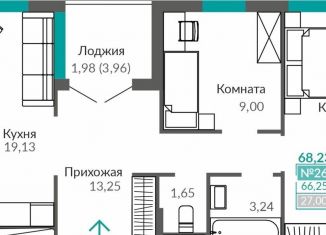 Продажа 2-ком. квартиры, 66.3 м2, Симферополь, Киевский район
