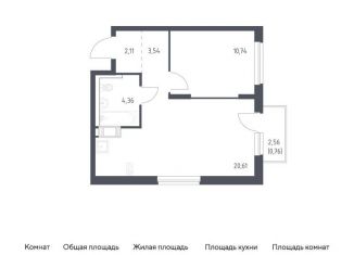 Продается 1-ком. квартира, 42.1 м2, Ленинградская область