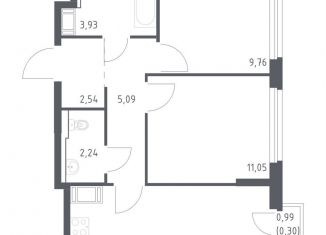2-комнатная квартира на продажу, 50.8 м2, Колпино