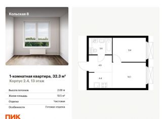 Продается 1-ком. квартира, 32.3 м2, Москва, метро Ботанический сад