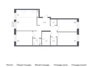 Продается 3-ком. квартира, 76.5 м2, Москва, проспект Куприна, 36к1