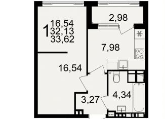 Продам 1-комнатную квартиру, 33.6 м2, Тула, Пролетарский территориальный округ