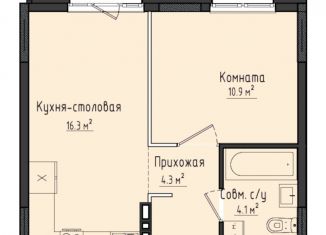 Продаю 1-ком. квартиру, 35.7 м2, село Первомайский, ЖК Город Оружейников, жилой комплекс Город Оружейников, 20