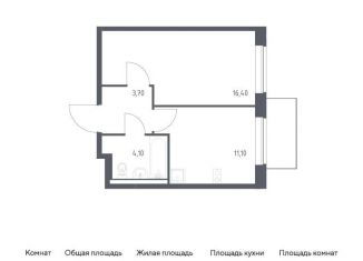 Продажа 1-комнатной квартиры, 35.3 м2, Москва