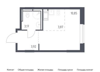 Квартира на продажу студия, 21.8 м2, поселение Кокошкино, жилой комплекс Новое Внуково, к17
