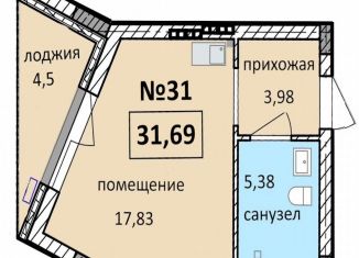 Продажа однокомнатной квартиры, 31.7 м2, Балтийск