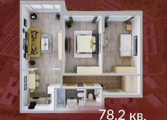 Продажа 3-ком. квартиры, 78.2 м2, Кемерово, Солнечный бульвар, 22, ЖК Солнечный Бульвар