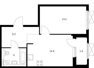 Продажа 1-комнатной квартиры, 39.8 м2, Нижегородская область