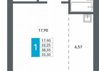 Продажа квартиры студии, 35.3 м2, Чита, Нерчинско-Заводская улица, 6/8