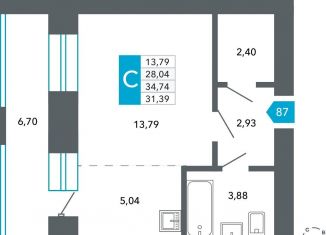 Продается квартира студия, 31.4 м2, Чита, Нерчинско-Заводская улица, 6/8