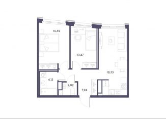 Продается 2-ком. квартира, 55.7 м2, Санкт-Петербург, метро Пионерская, Лисичанская улица, 22