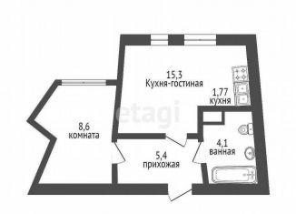 Продаю однокомнатную квартиру, 33.4 м2, Санкт-Петербург, бульвар Александра Грина, 1, ЖК Круиз Апарт