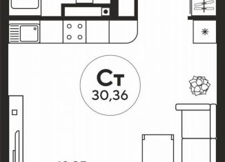 Квартира на продажу студия, 30.4 м2, Ростов-на-Дону, ЖК Гринсайд
