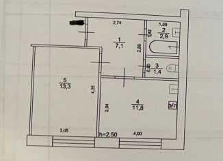 Продам 1-ком. квартиру, 36.5 м2, Кондопога, Октябрьский переулок