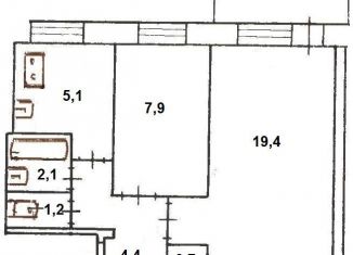 Продаю двухкомнатную квартиру, 40.8 м2, Дубна, Центральная улица, 21А