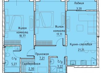 Продаю 2-комнатную квартиру, 77 м2, Екатеринбург, Машинная улица, 1Д, ЖК Клевер Парк