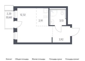 Продаю квартиру студию, 22.9 м2, деревня Мисайлово