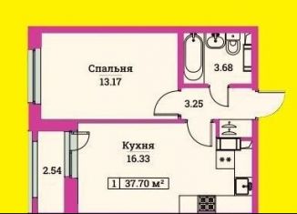 Продаю 1-комнатную квартиру, 37.7 м2, Мурино, Ручьёвский проспект, ЖК Урбанист