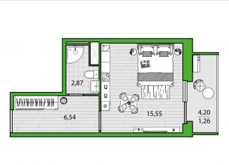 Квартира на продажу студия, 26.2 м2, Санкт-Петербург, Дворцовая площадь, метро Адмиралтейская