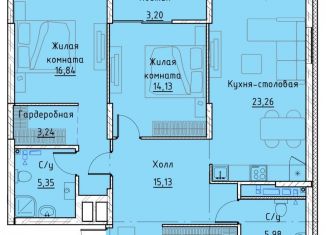 2-ком. квартира на продажу, 90.7 м2, Екатеринбург, Машинная улица, 1В/3, ЖК Клевер Парк