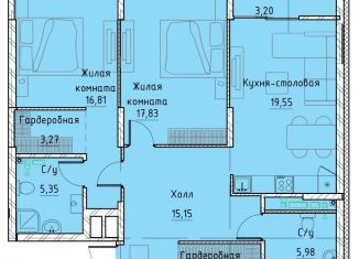 Продам 2-комнатную квартиру, 92.9 м2, Екатеринбург, Машинная улица, 1В/3, ЖК Клевер Парк