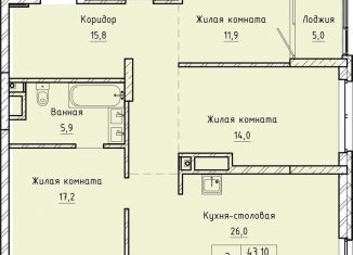 Продаю 3-комнатную квартиру, 97.4 м2, Екатеринбург, ЖК Нагорный
