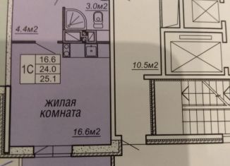 Продам квартиру студию, 25.1 м2, Краснодар, ЖК Любимый Дом, Московская улица, 137/1