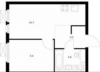 Продается 1-комнатная квартира, 32.2 м2, Москва, жилой комплекс Митинский Лес, 14, метро Пятницкое шоссе