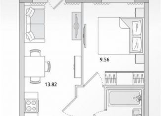 Продается однокомнатная квартира, 34.5 м2, Санкт-Петербург, ЖК Приневский