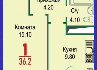 Продам однокомнатную квартиру, 36.2 м2, Ставрополь, микрорайон № 14, Гражданская улица, 1/4