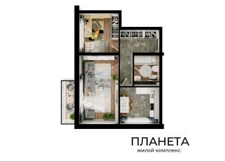 Продается двухкомнатная квартира, 51.8 м2, Новокузнецк
