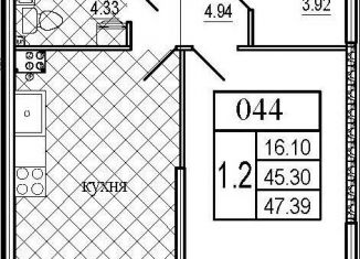 Продажа 1-комнатной квартиры, 47.4 м2, Санкт-Петербург, Петровский проспект, 22к2, ЖК Фамилия