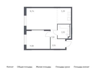 Однокомнатная квартира на продажу, 42.2 м2, деревня Лаголово, жилой комплекс Квартал Лаголово, 2