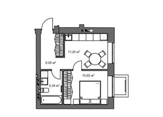 Продаю 1-комнатную квартиру, 33.5 м2, село Ленино, Рудничная улица