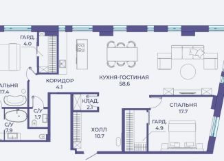 Продаю 2-ком. квартиру, 129.1 м2, Москва, Мосфильмовская улица, 8, метро Парк Победы