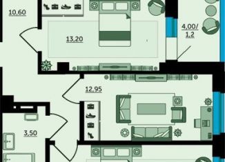 Продам 3-ком. квартиру, 74.3 м2, Ростов-на-Дону, Раздорская улица, 2А, ЖК Грин Парк