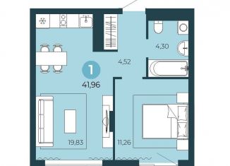 Продается однокомнатная квартира, 42 м2, Тюмень, Калининский округ